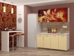 Кухня Огненный цветок 1,6 м Фабрика мебели Дисави